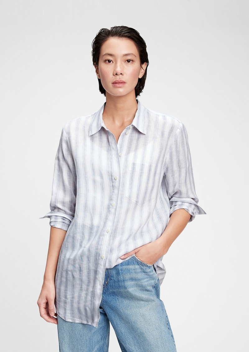 gap boyfriend linen shirt