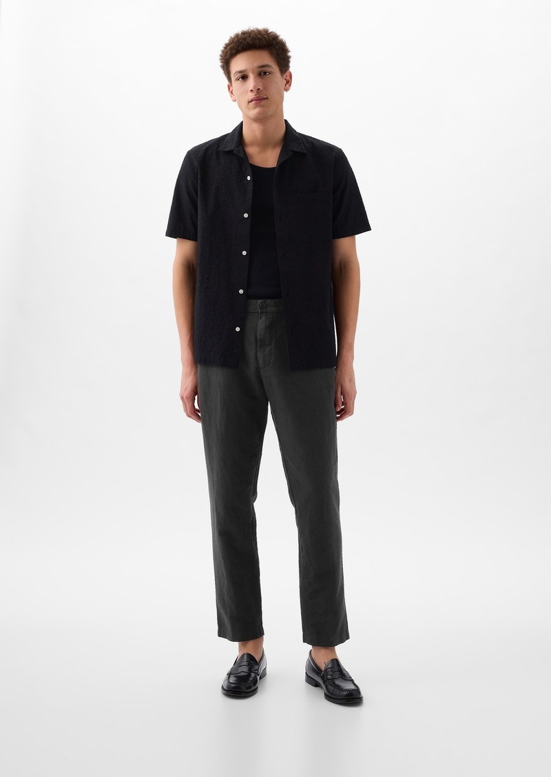 Gap Linen-Cotton Trousers in Slim Fit