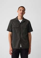 Gap Linen-Cotton Utility Shirt