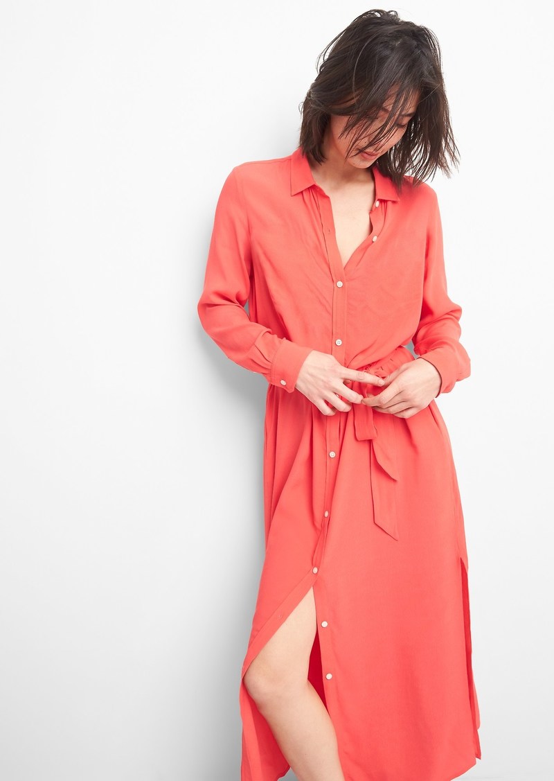 gap maxi shirt dress