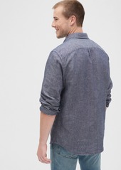 Gap Button-Front Shirt in Linen-Cotton