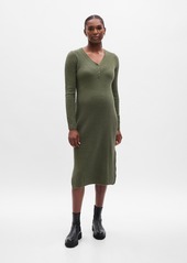 Gap Maternity CashSoft Henley Midi Sweater Dress