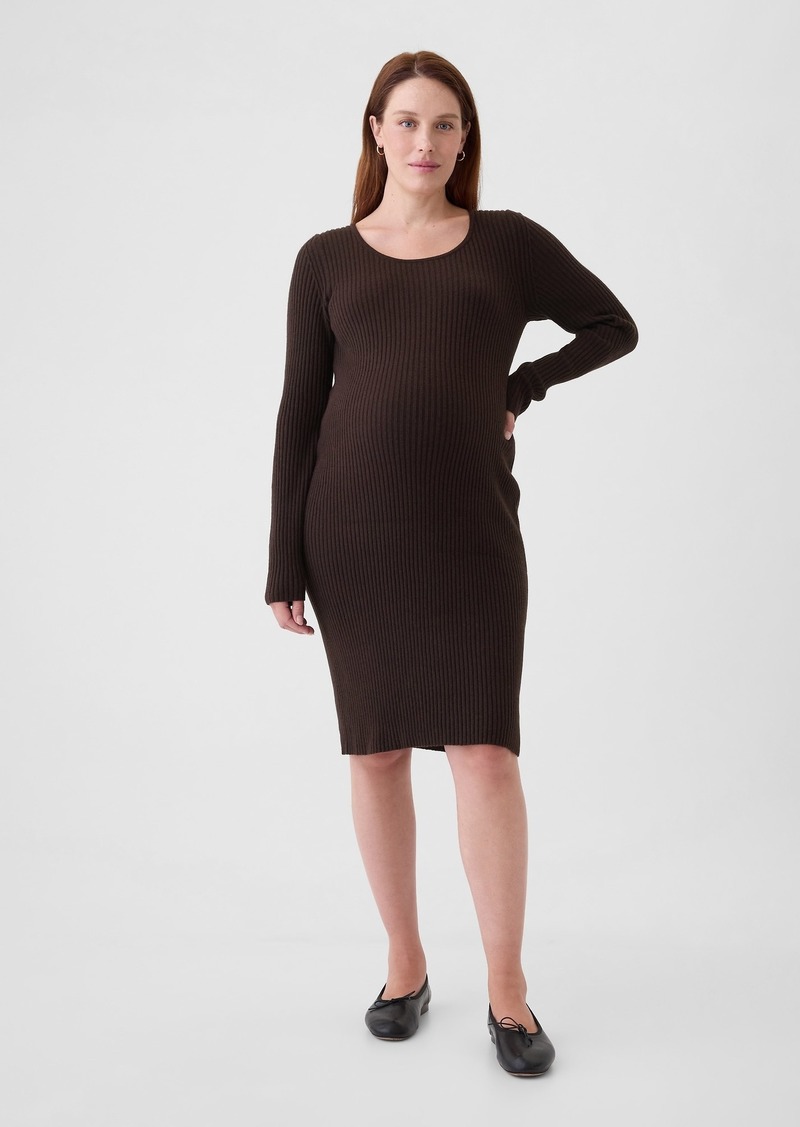 Gap Maternity CashSoft Rib Midi Sweater Dress