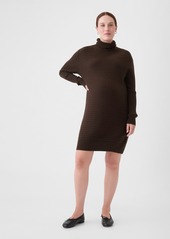 Gap Maternity CashSoft Rib Turtleneck Mini Sweater Dress