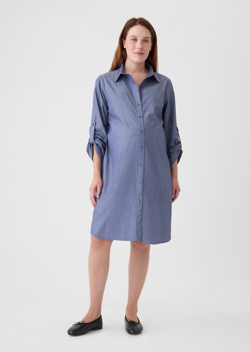 Gap Maternity Chambray Shirtdress