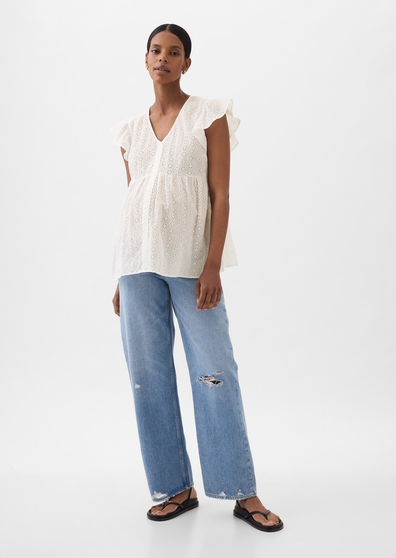 Gap Maternity Eyelet Shirt