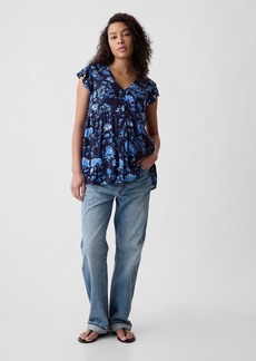 Gap Maternity Flutter Sleeve Shirt