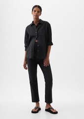 Gap Maternity Full Panel Linen-Cotton Pants