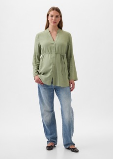 Gap Maternity Linen-Blend Shirt