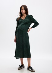 Gap Maternity Puff Sleeve Midi Dress