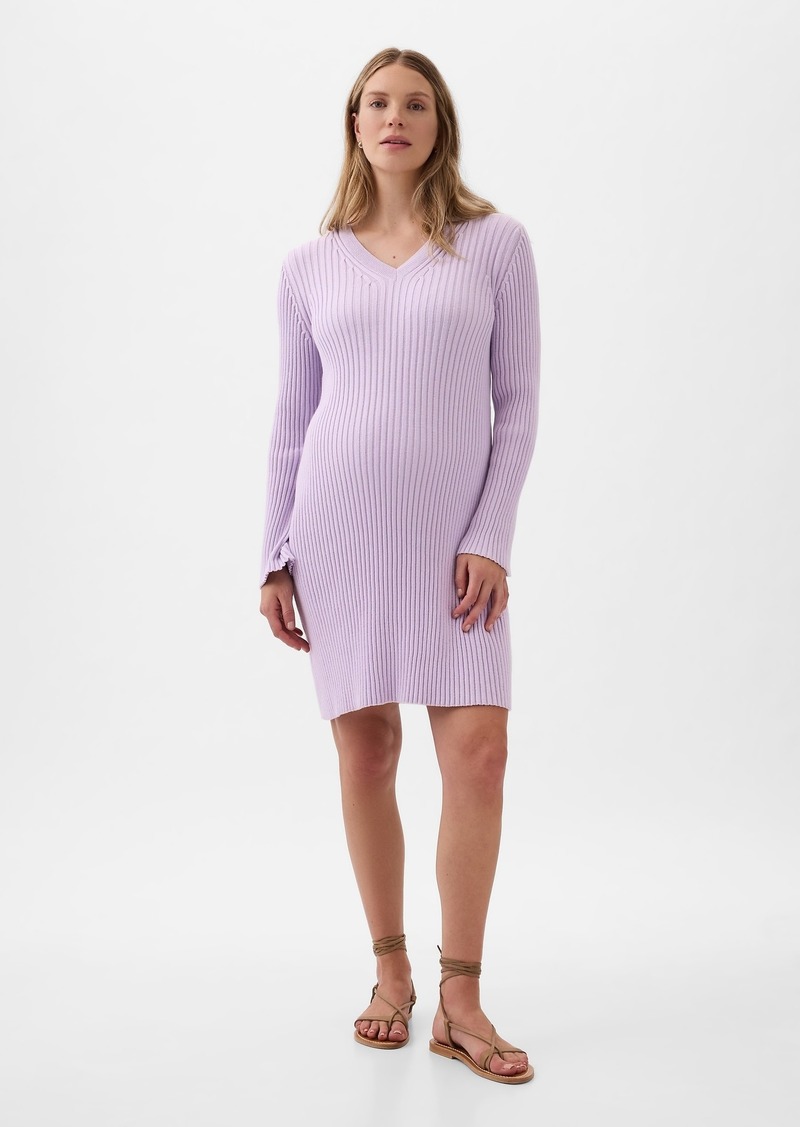 Gap Maternity Rib Mini Sweater Dress