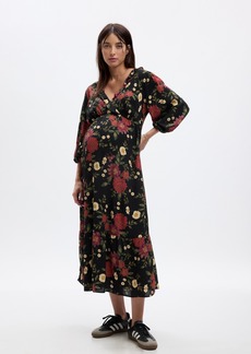 Gap Maternity Ruffle Midi Dress