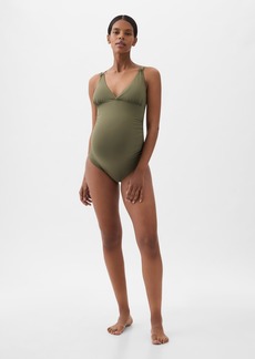 Gap Maternity Strappy V-Neck One-Piece Swimsuit