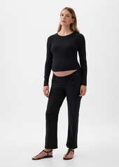 Gap Maternity Under Belly Linen-Cotton Cargo Pants