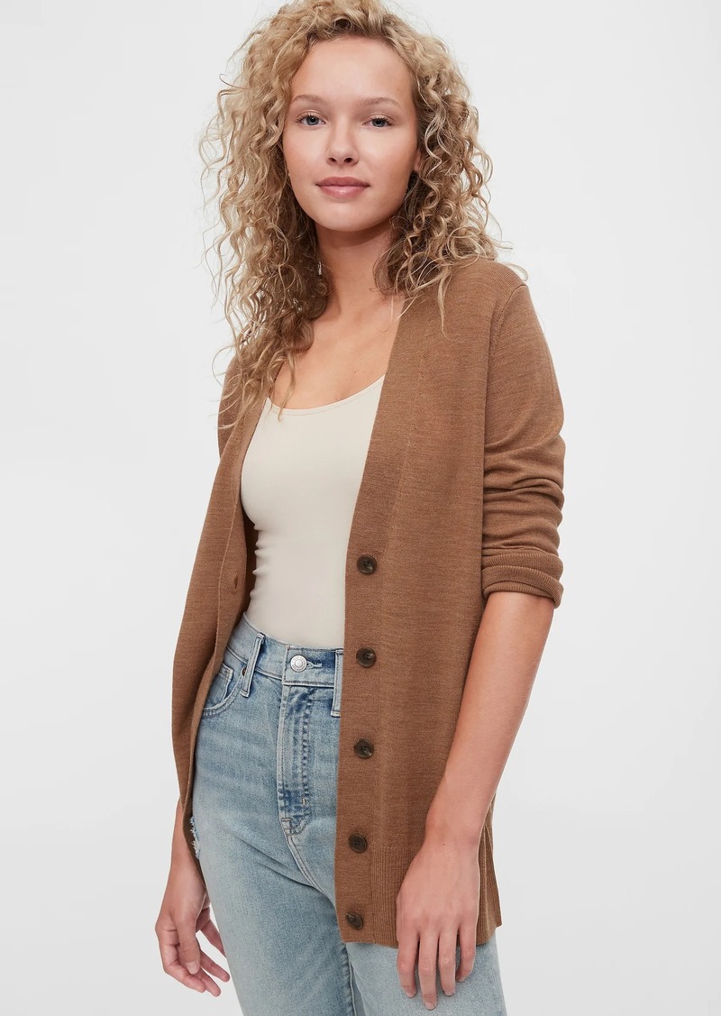 gap merino boyfriend cardigan