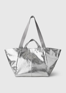 Gap Metallic Vegan Leather Tote Bag