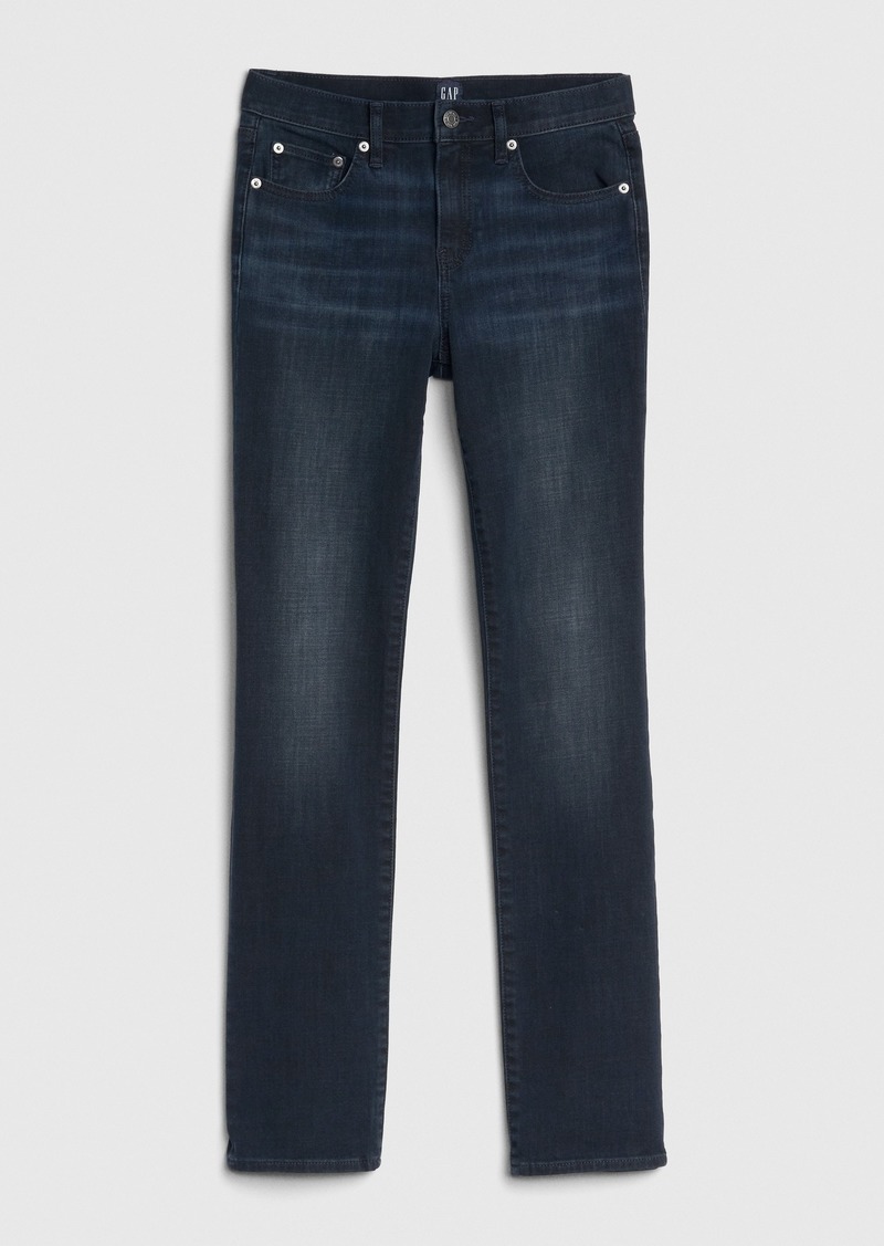 gap mid rise classic straight jeans