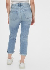 Gap Mid Rise Destructed Boyfriend Jeans