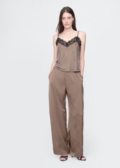 Gap Mid Rise Recycled Satin Seamed Pants