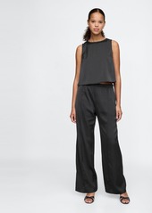 Gap Mid Rise Recycled Satin Seamed Pants