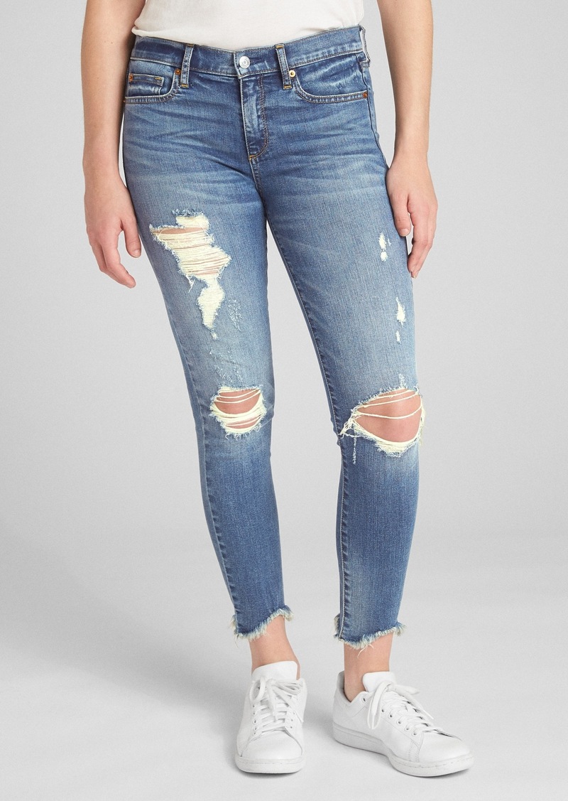 gap mid rise true skinny