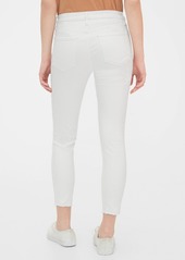 Gap Mid Rise True Skinny Ankle Jeans with Raw Hem