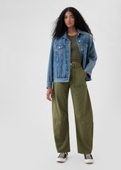 Gap Mid Rise Twill Barrel Pants