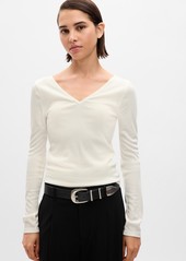 Gap Mini Rib V-Neck T-Shirt