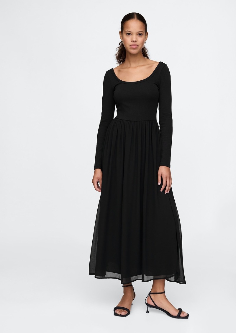 Gap Mixed Media Maxi Dress