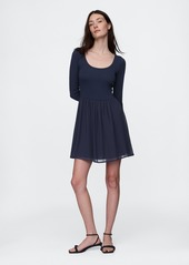 Gap Mixed Media Mini Dress