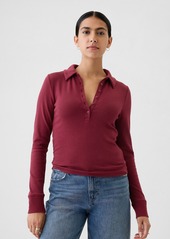 Gap Modern Cropped Polo Shirt Shirt