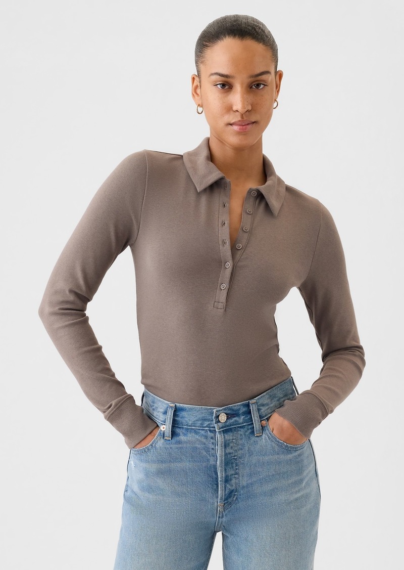 Gap Modern Cropped Polo Shirt Shirt