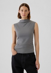 Gap Modern Funnel-Neck Ruched Tank Top