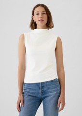 Gap Modern Funnel-Neck Ruched Tank Top