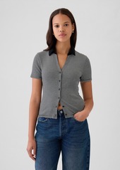 Gap Modern Rib Button Polo Shirt Shirt