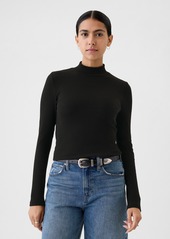 Gap Modern Rib Cropped Mockneck Shirt