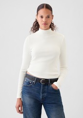 Gap Modern Rib Cropped Mockneck Shirt