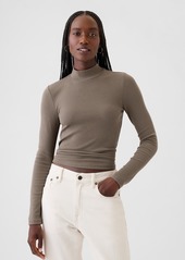 Gap Modern Rib Cropped Mockneck Shirt