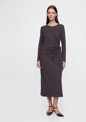 Gap Modern Rib Tie-Knot Midi Dress