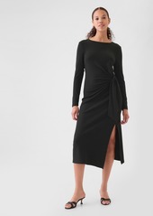 Gap Modern Rib Tie-Knot Midi Dress