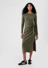 Gap Modern Rib Tie-Knot Midi Dress