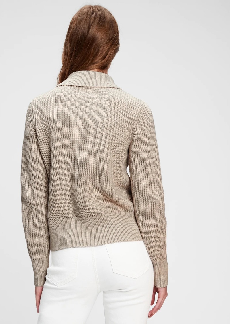 gap open collar sweater