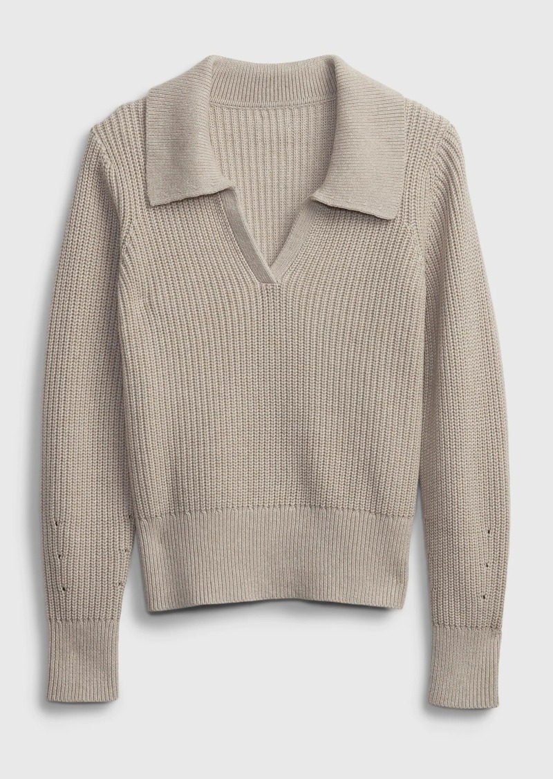 gap open collar sweater