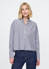 Gap Organic Cotton Poplin Cropped Big Shirt