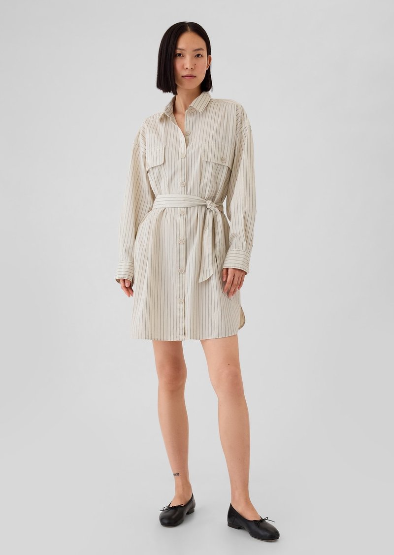 Gap Organic Cotton Striped Mini Shirtdress