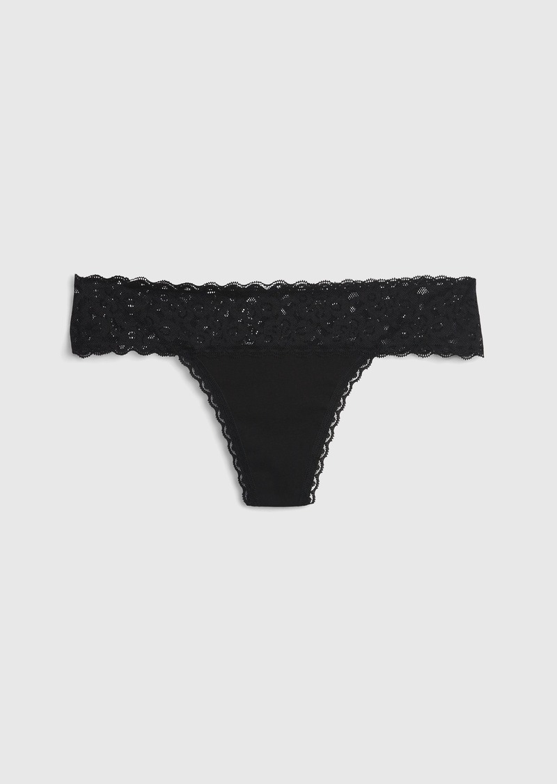 Gap Organic Stretch Cotton Lace-Trim Thong