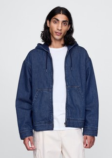 Gap Oversized Lined Denim Hoodie