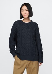 Gap Oversized Mixed Cable-Knit Sweater