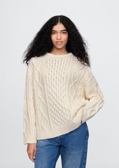 Gap Oversized Mixed Cable-Knit Sweater