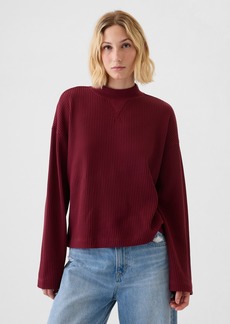 Gap Oversized Mockneck Waffle T-Shirt